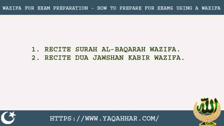 5 Powerful Wazifa For Exam Success You Need To Know - Ya Qahhar Wazifa